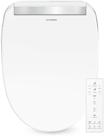 Elongated Bidet Seat with Wireless Remote, Endless Warm Water and Air White