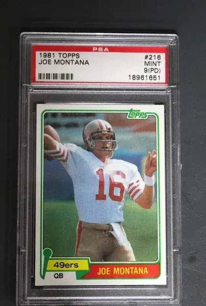 1981 Topps Football Joe Montana RC #216 Rookie Card San Francisco 49ers