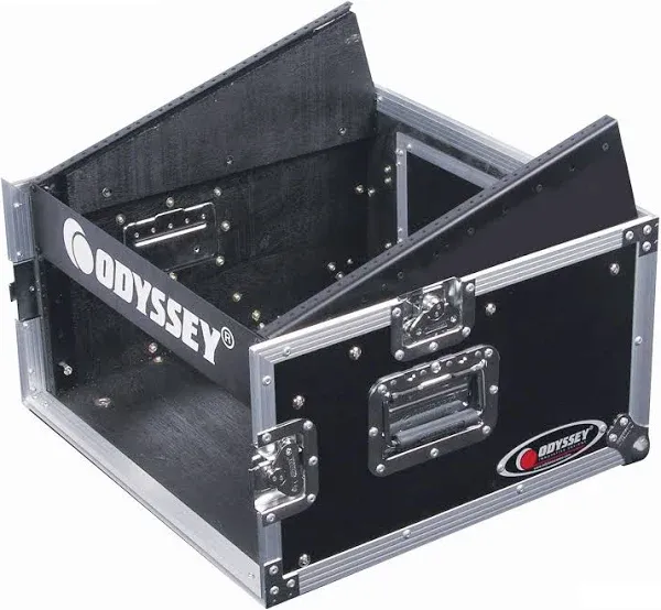 Odyssey FZ1004 10U Top Slanted 4U Vertical Pro ATA Durable Portable Combo Rack