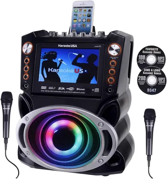 Karaoke USA All-in-One Karoake System with 7" TFT Digital Color Screen - GF946