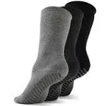 Gripjoy Women's Crew Grip Socks Black & Greys 3-Pack