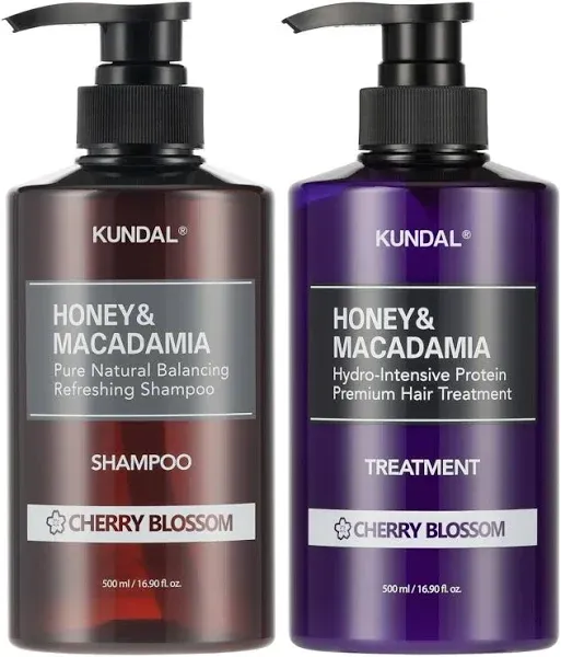 KUNDAL Natural Hair Shampoo and Conditioner Set Cherry Blossom