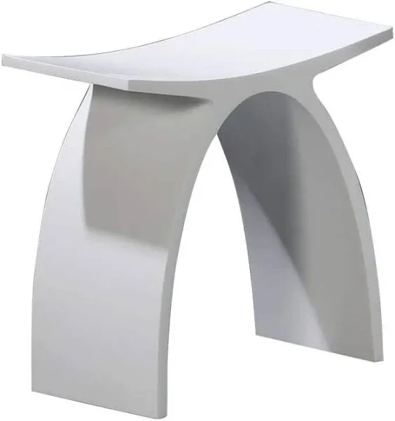 ALFI brand ABST77 17&#034; x 9&#034; Resin Shower Chair - White