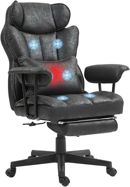 Homcom 396lbs. Big and Tall Office Chair with Footrest