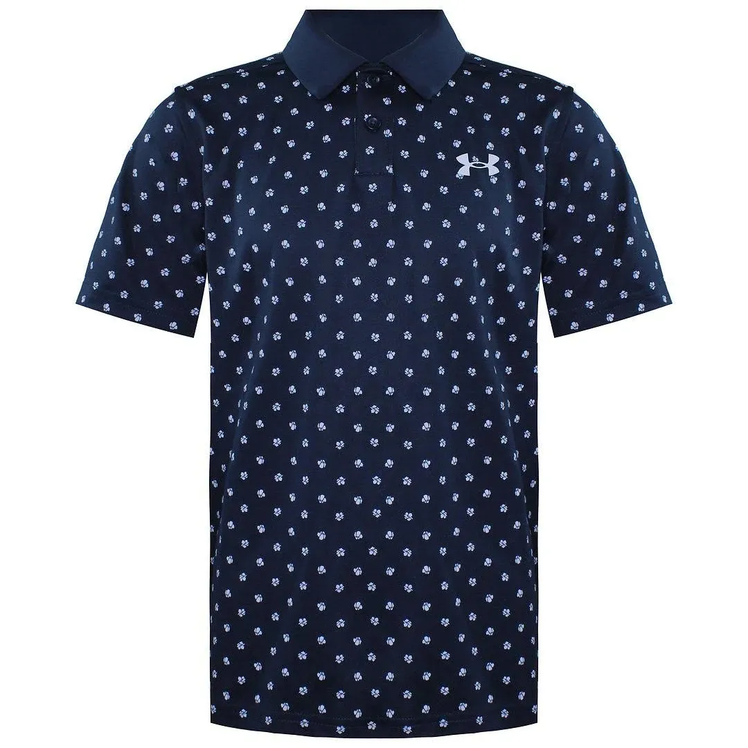 Boys' Under Armour Performance Poppie Polo Navy YSM