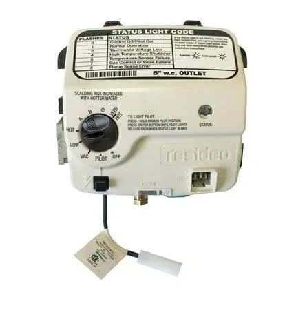 Reliance Water Heater Honey LP Gas Valve