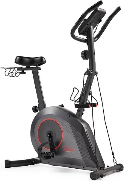 Sunny Corezy Magnetic Upright Bike with Workout Band