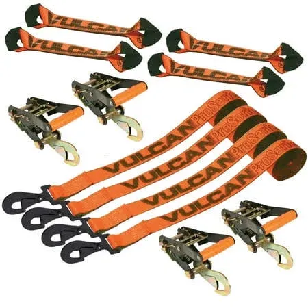 Vulcan ProSeries 8-Point Roll Back Vehicle Tie Down Kit