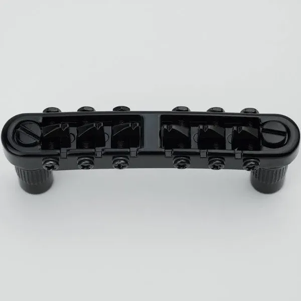 Guyker Tune-O-Matic Roller Saddle Guitar Bridge For LP SG 6 String Guitar Black