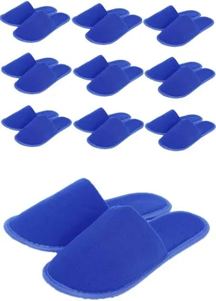 10 Blue Pair Pack Guest Party Slippers