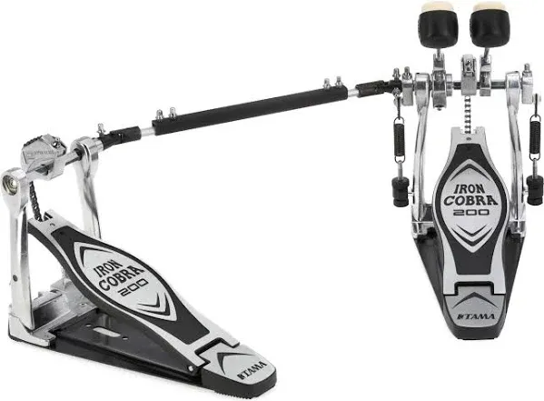 Tama HP200PTW Iron Cobra 200 Double Kick Bass Drum Pedal Power Glide Dual Chain