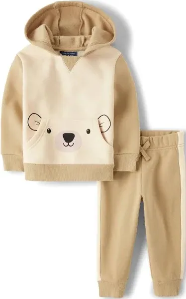 The Children's Place Baby And Toddler Boys Polar Bear Premium Fleece 2-Piece Outfit Set