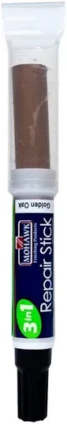 3 in 1 Repair Stick: Rub On Semi-Soft Wax Filler Stick (Golden Oak), 1 Marker