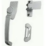 Barton Kramer 4 in. Powder Coated White Aluminum Patio Door Handle Set