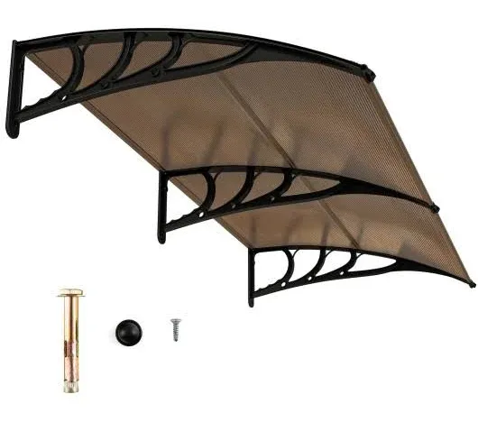 Costway 80" x 40" Patio Awning Canopy Outdoor Window Door Overhang Rain Snow Protection