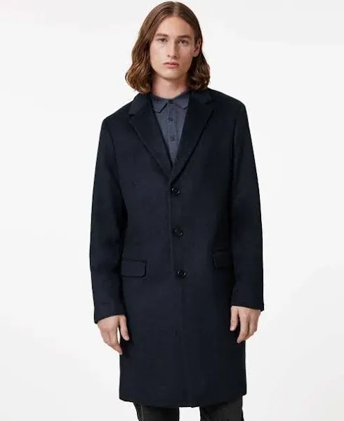 Allsaints Men's Hal Regular-Fit Wool-Blend Long Coat