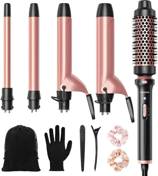 Wavytalk 5 in 1 Curling Iron Curling Wand Set