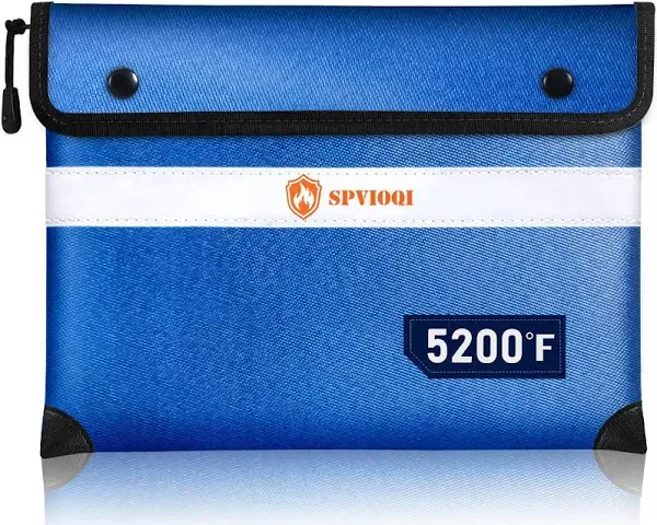 SPVIOQI Upgraded 5200°F Fireproof Document Bag