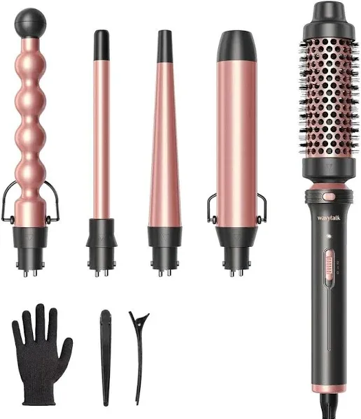 Wavytalk 5 in 1 Curling Iron Curling Wand Set