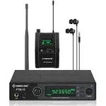 Phenyx Pro Wireless in Ear Monitor System, True Stereo UHF IEM, in Ear Monitors for Musicians, Metal Stage Monitor w/ 89 Frequencies, Rack Mount, for