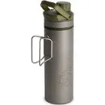 Grayl UltraPress Titanium Filter & Purifier Bottle, Olive Drab