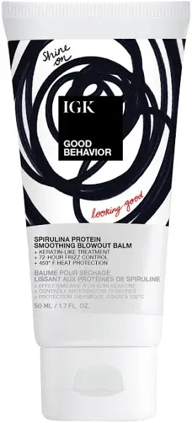 IGK Good Behavior Spirulina Protein Smoothing Blowout Balm