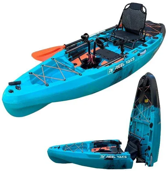 ReelYaks 10.8ft Rapido Modular Fin Drive Pedal Fishing Kayak 440lbs Capacity