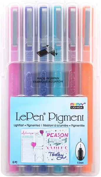 Uchida Le Pen Pigment, Jewel Colors, 1 Count, Pack of 1