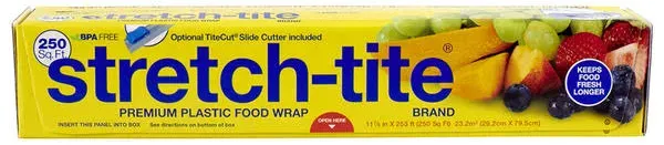 Stretch TITE Premium Plastic Food Wrap - 250 SF