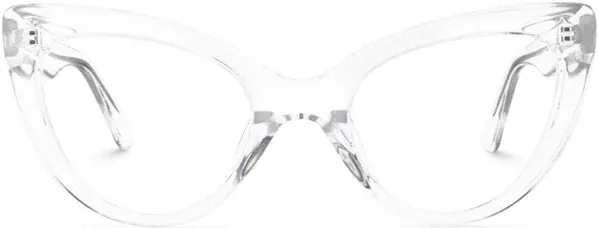 Claudette Cat Eye Crystal Transparent Frame Glasses