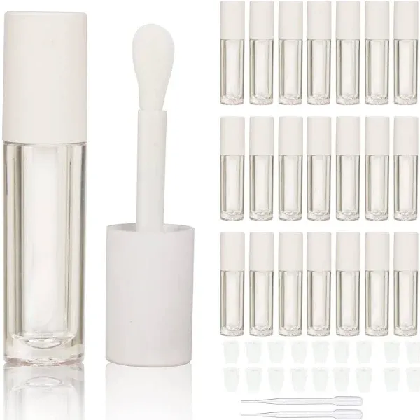 COSIDEA 24 Pcs Empty 5ml Big Brush Lip Gloss Tube