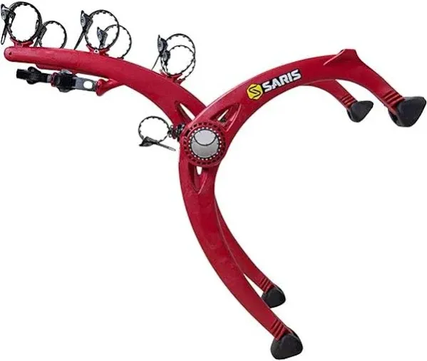 Saris Bones EX Trunk, Bike Rack for Car, Mount Rack 3 Bikes, Red Sparkle