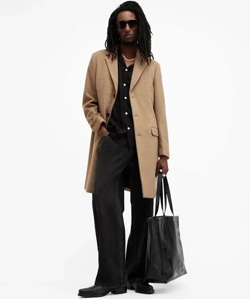 Allsaints Men's Hal Regular-Fit Wool-Blend Long Coat