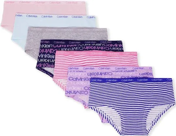 Calvin Klein Girls' 2-Pack Hipster Cotton Underwear