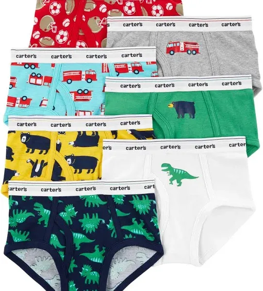 Carter's Toddler Boys 7 Pack Briefs, 4-5 , Green