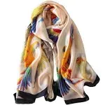 NUWEERIR Women's 100% Mulberry Silk Scarf