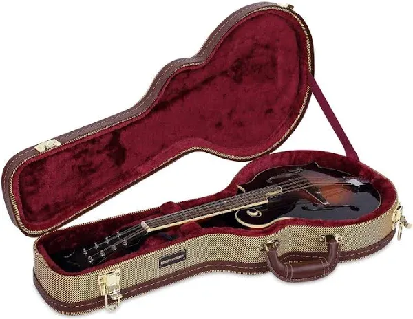 Crossrock Deluxe Wood Hard F-style Mandolin Case