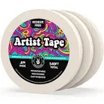 Hippie Crafter 3pk .6" Artist Tape White