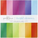 Shimmer Cardstock Paper, 48 Sheets - 12x12 Pearlescent Scrapbook Paper in Assorted Colors - Cardstock Variety Pack for Crafts