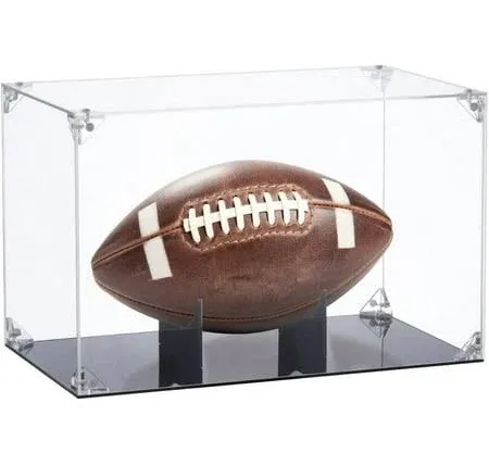 Clear Football Display CaseMemorabili<wbr/>a Display Box Cases for Football or Memo...