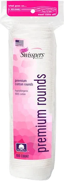 Swisspers Hypoallergenic 100% Cotton Rounds