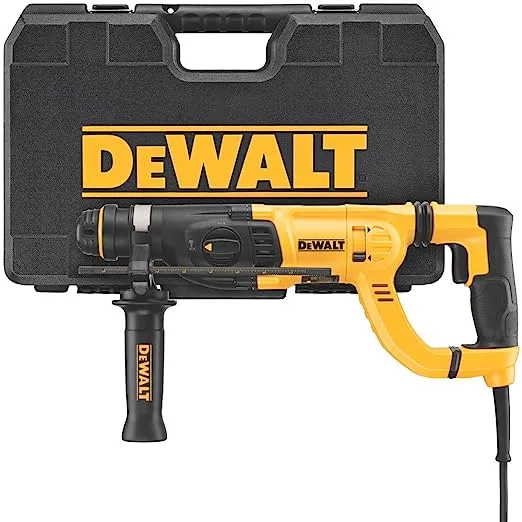 DEWALT Rotary Hammer Drill with Shocks, D-Handle, SDS, 1-1/8-Inch (D25263K)