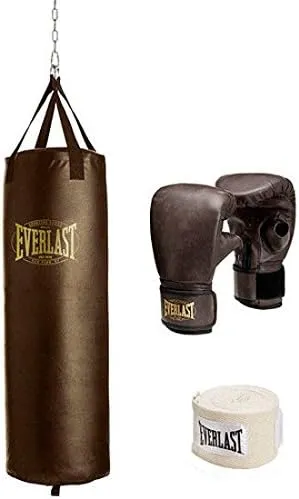 Everlast 100 lb Vintage Heavy Bag Kit