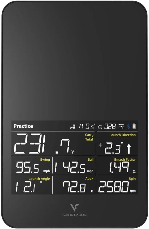 Swing Caddie SC4 Simulator & Launch Monitor, Black