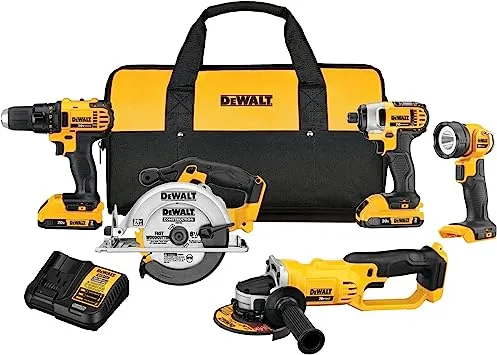 DeWalt DCK521D2 20V MAX* Compact 5-Tool Cordless Combo Kit