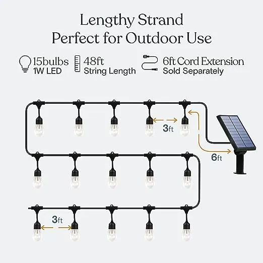 Brightech Ambience Pro Solar Hanging String Lights