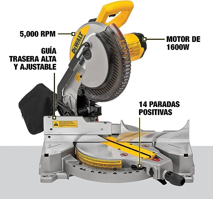 DEWALT Miter Saw, Single Bevel, Compound, 10-Inch, 15-Amp (DWS713)