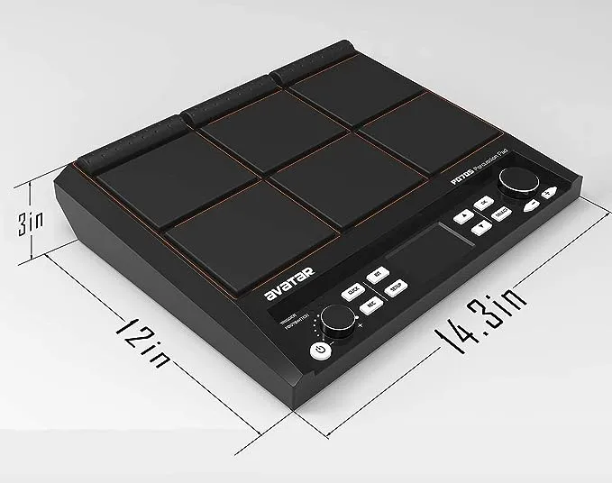 HXW Pd705 9-Trigger Multipad Percussion Sampling Pad Desktop Electric Drum Set