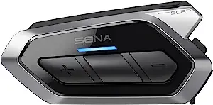 Sena 50R 3-Button Motorcycle Bluetooth Headset w/Sound by Harman Kardon Integrated Mesh Intercom System Premium Microphone & Speakers