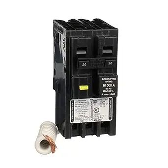 Square D Homeline 20-Amp 2-Pole GFCI Circuit Breaker | HOM220GFIC